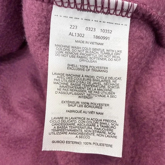 Columbia Benton Springs Half Snap Pullover Fleece II Womens Small Blue Burgundy - Picture 7 of 8